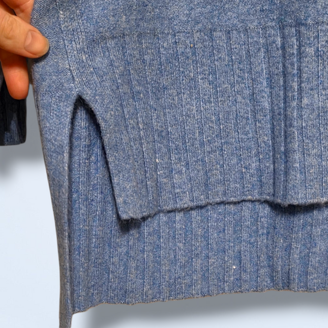 Blue Waterfall Heather Knitted Jumper New Size XS Oversized £158
