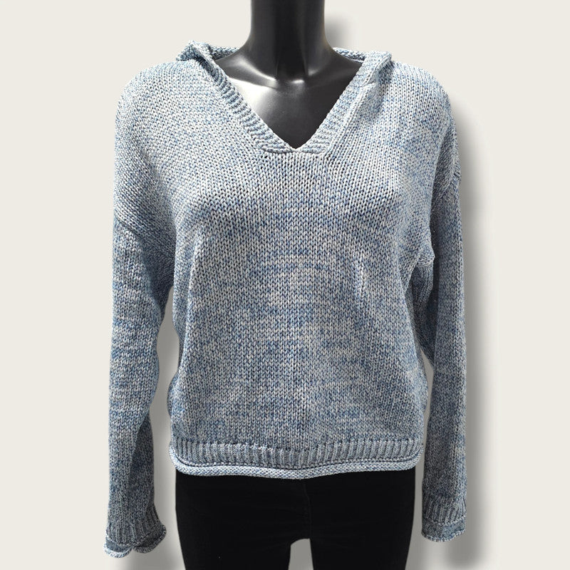 Blue and White Knitted Jumper Next Size Small