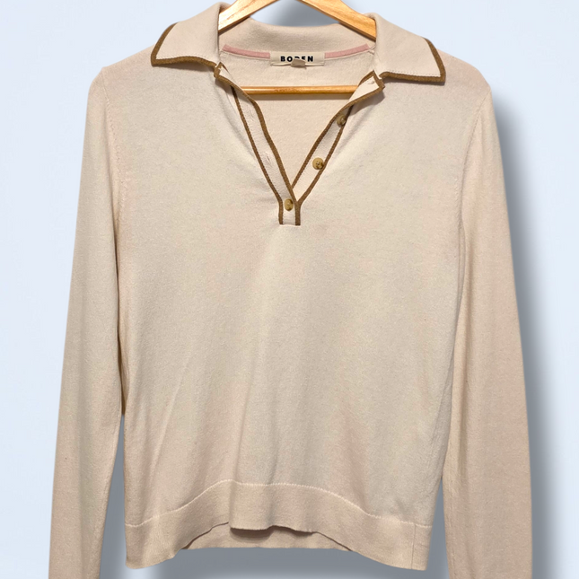 Boden – Henley Estelle Sweater – Button-neck – Size Small