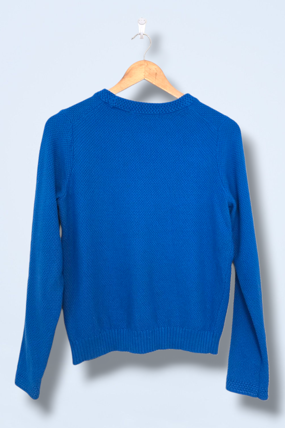 Boden Blue Callie Crochet Crew Neck Jumper Size Small