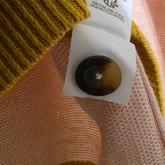 Boden – Size 10 – Linen Colour Block Cardigan – Pink Blue Mustard