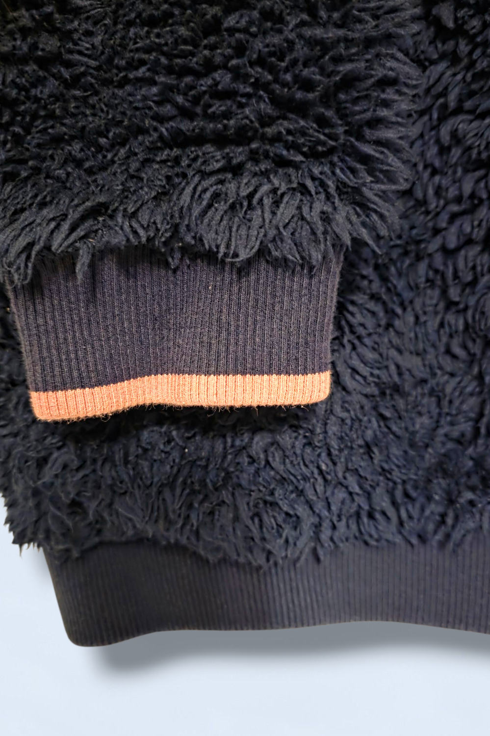 Boden Size 8 Navy Blue ¼ Faux Fur Jacket with Hood