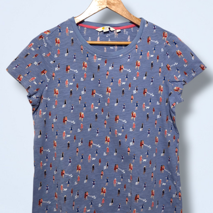Boden – Size Medium – Pale Blue Printed Cotton T-Shirt