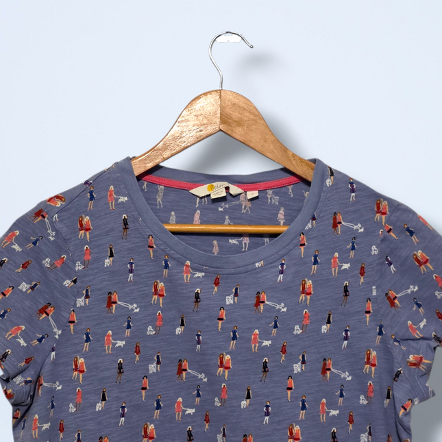Boden – Size Medium – Pale Blue Printed Cotton T-Shirt