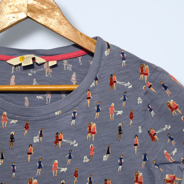 Boden – Size Medium – Pale Blue Printed Cotton T-Shirt