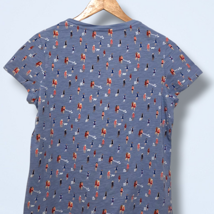 Boden – Size Medium – Pale Blue Printed Cotton T-Shirt