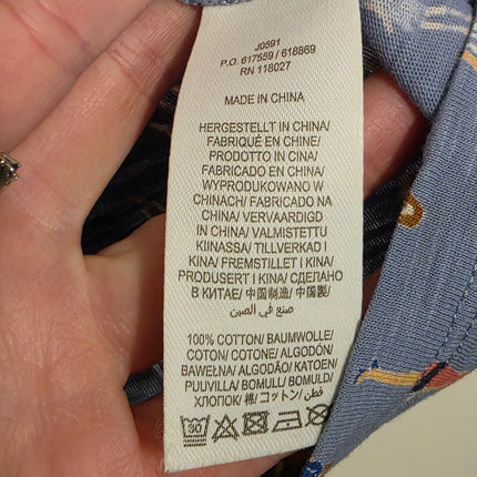 Boden – Size Medium – Pale Blue Printed Cotton T-Shirt