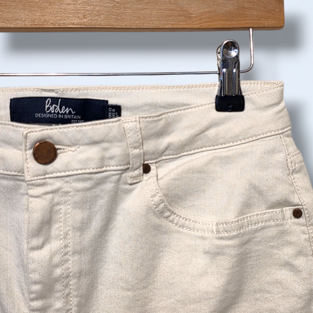 Boden – White Denim 6” Shorts – UK 12 – Salcombe Shorts