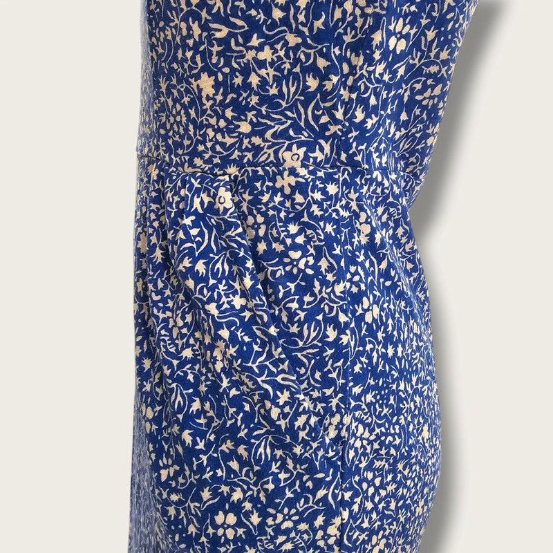 Boden White & Blue Floral Dress Size UK 10R