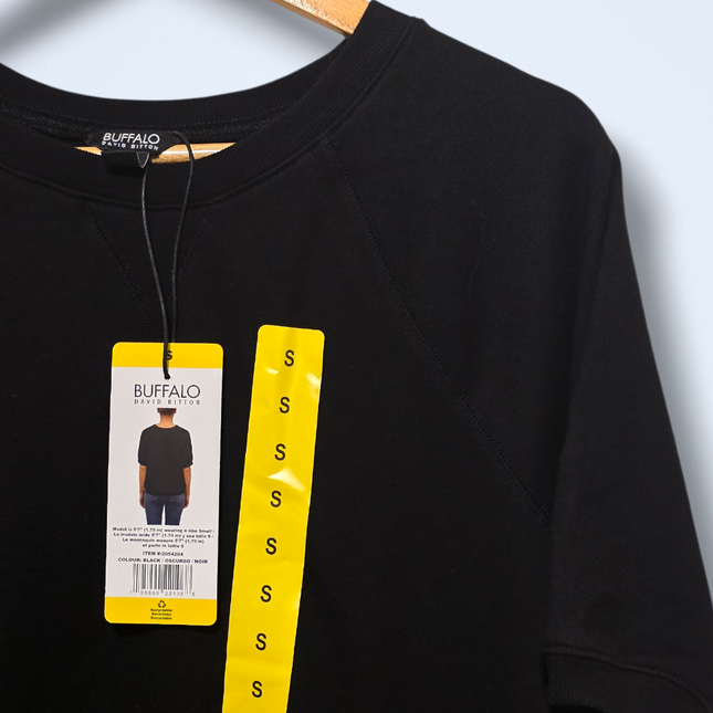 Buffalo – Size Small – NWT – Black Short-sleeved Jersey Casual Top