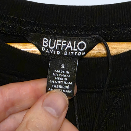 Buffalo – Size Small – NWT – Black Short-sleeved Jersey Casual Top