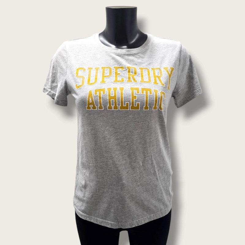 Casual Grey Superdry Printed T-Shirt UK 10