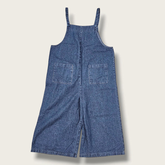 Chalk Denim Jumpsuit UK S/M 3/4 Length