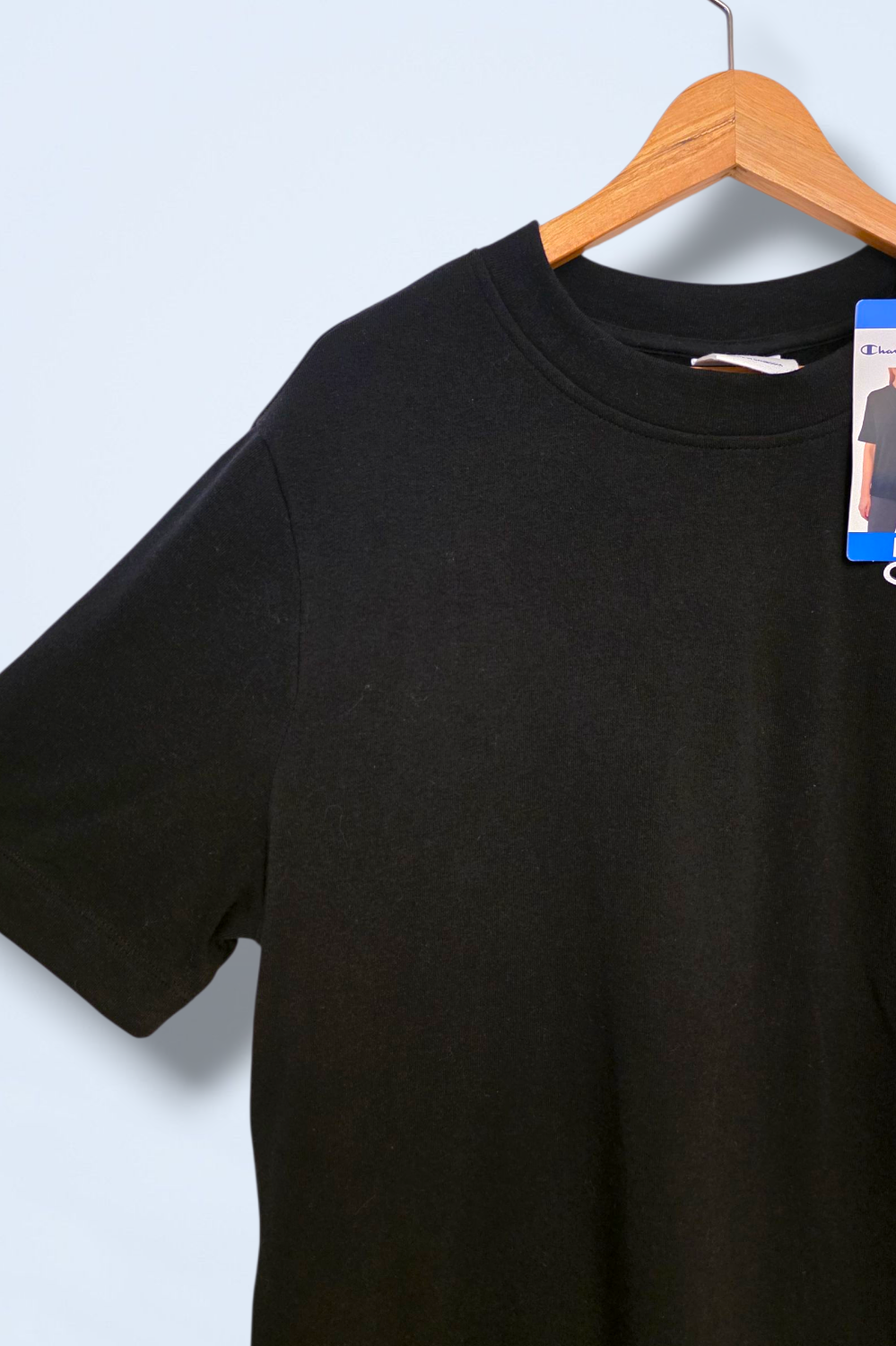 Champion Size Large Black Heavy Weight Jersey T-Shirt