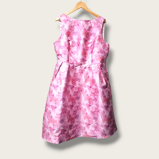 ChiChi London New Pink Floral Fit & Flare Dress UK 18 A-Line