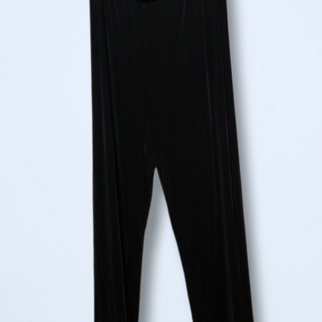 Chico's – Size 2 – Black Elasticated Trousers – Wide-leg