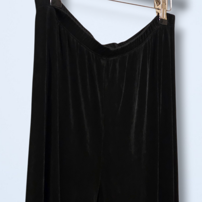 Chico's – Size 2 – Black Elasticated Trousers – Wide-leg