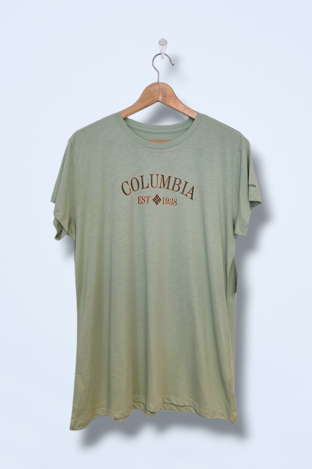 Pale Green Columbia T-Shirt New Size XL Cotton