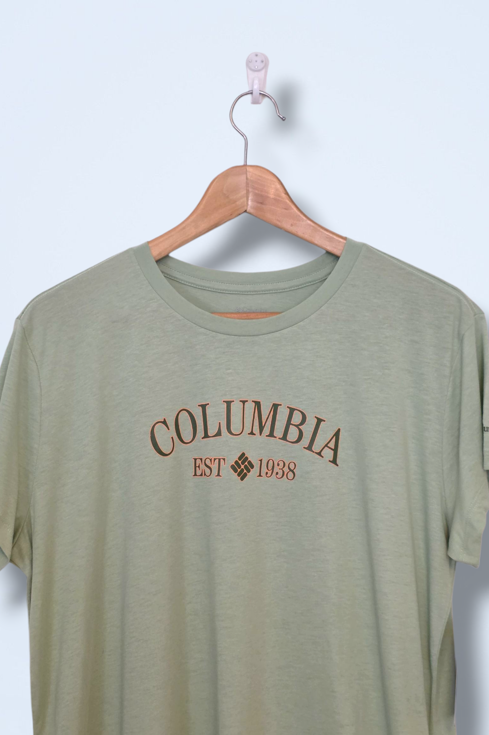 Pale Green Columbia T-Shirt New Size XL Cotton