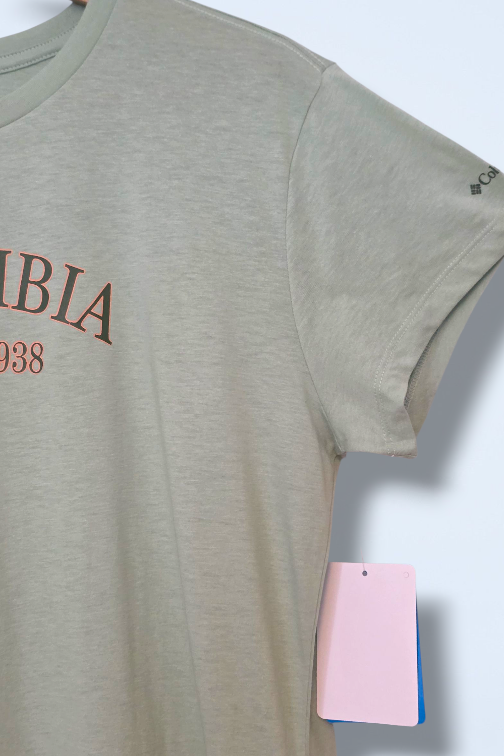 Pale Green Columbia T-Shirt New Size XL Cotton