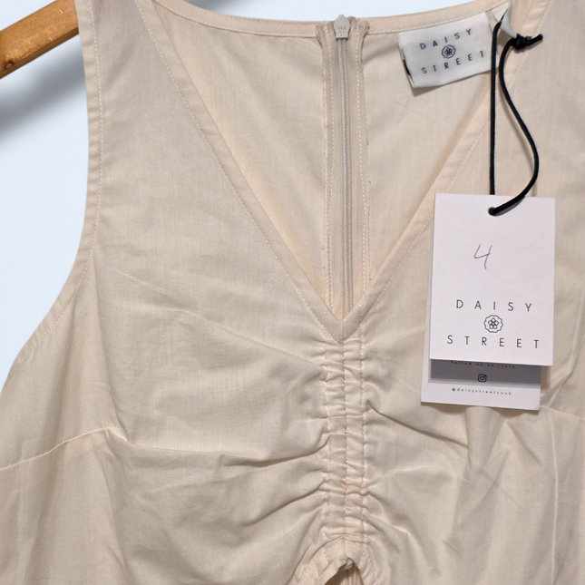 Daisy Street – Size 8 – NWT – Cream Light-weight Cut Out Summer Dress