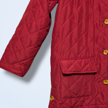 Damart Size 12/14 Quilted Button Coat with Pockets