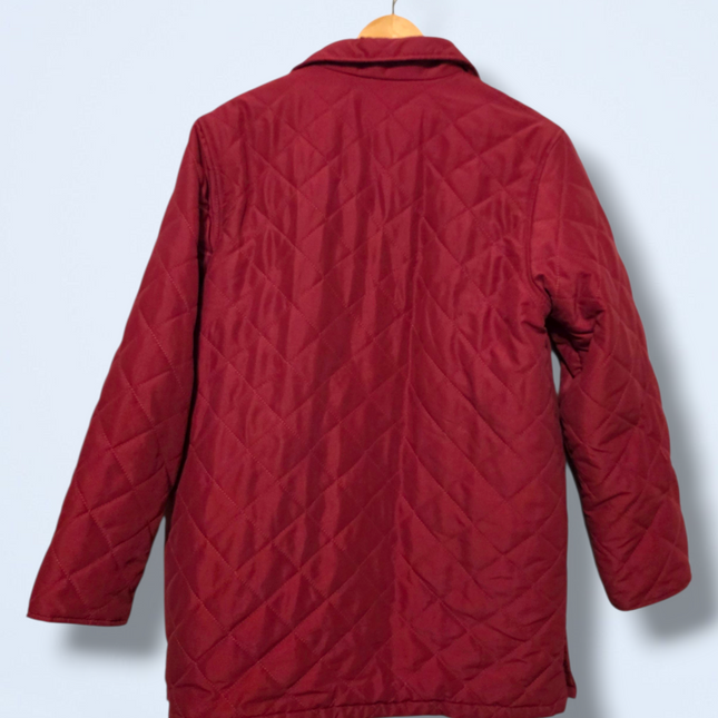 Damart Size 12/14 Quilted Button Coat with Pockets