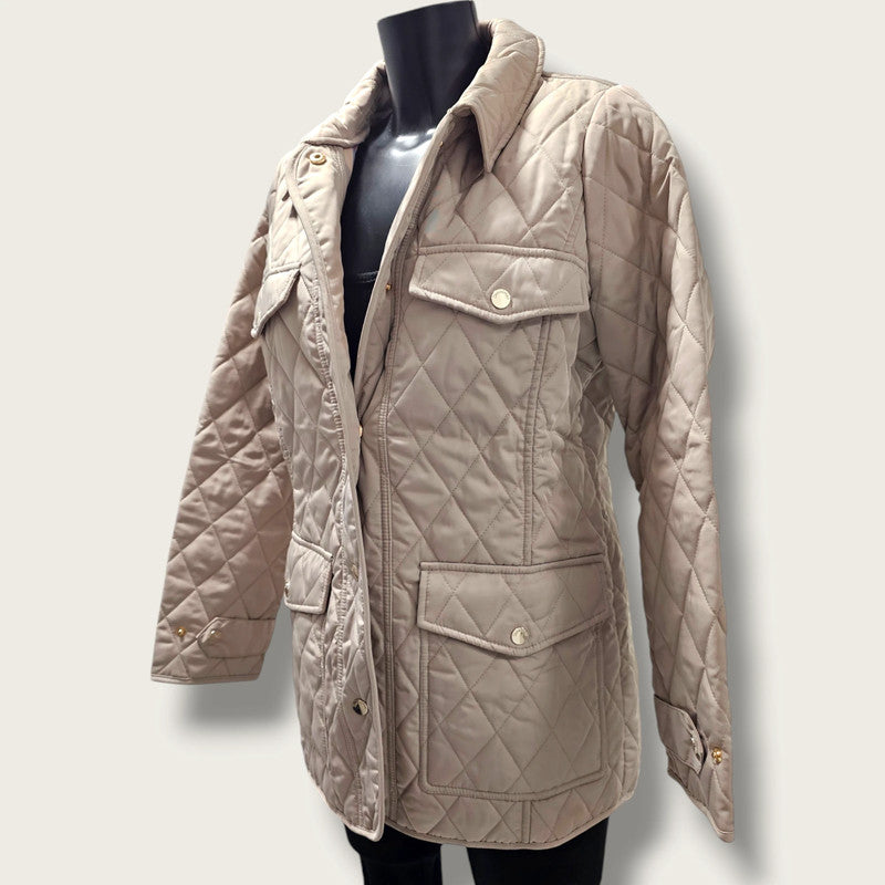 Dannimac New Size 10 Quilted Coat in Stone