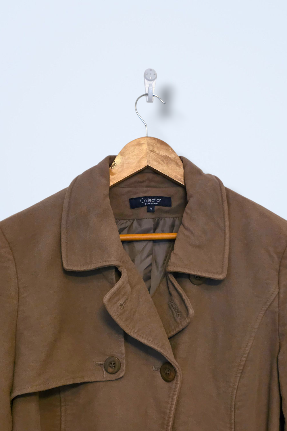 Debenhams Collection Size 16 Brown Short Trench Coat