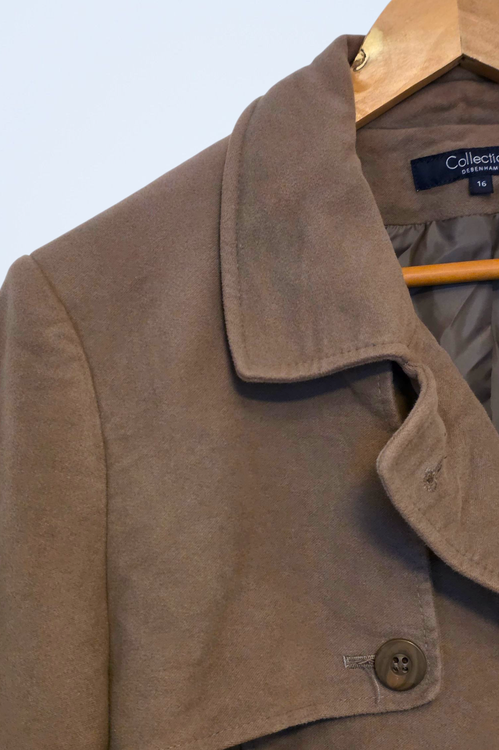 Debenhams Collection Size 16 Brown Short Trench Coat