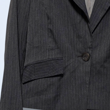 Debenhams – Size 16 – Grey Pinstriped Blazer – Single Button