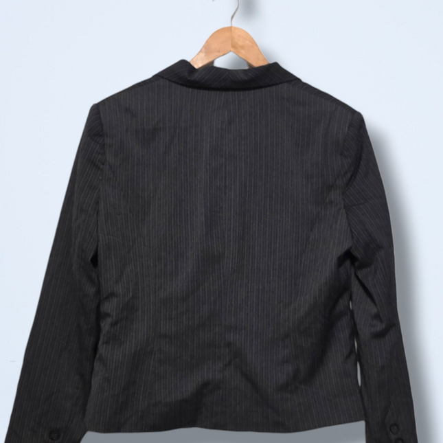 Debenhams – Size 16 – Grey Pinstriped Blazer – Single Button