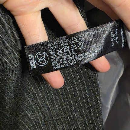 Debenhams – Size 16 – Grey Pinstriped Blazer – Single Button