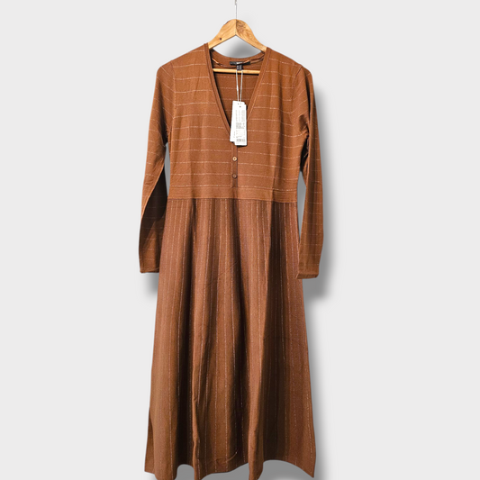 Esprit Brown Knitted Midi Dress – Size Large – New with Tags