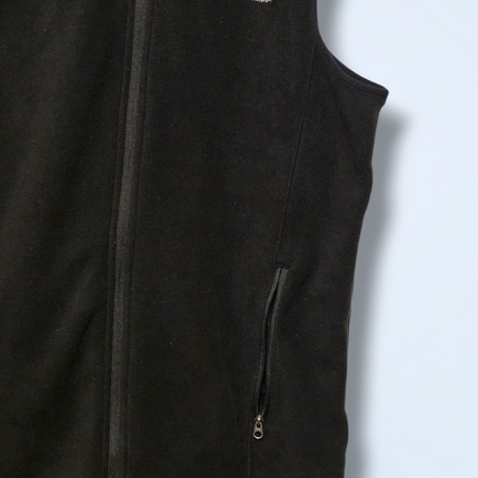 Black Eddie Bauer Fleece Gilet Full Zip Size Large
