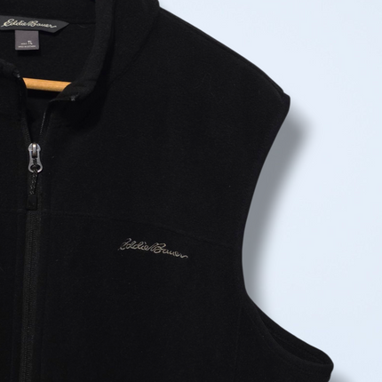 Black Eddie Bauer Fleece Gilet Full Zip Size Large