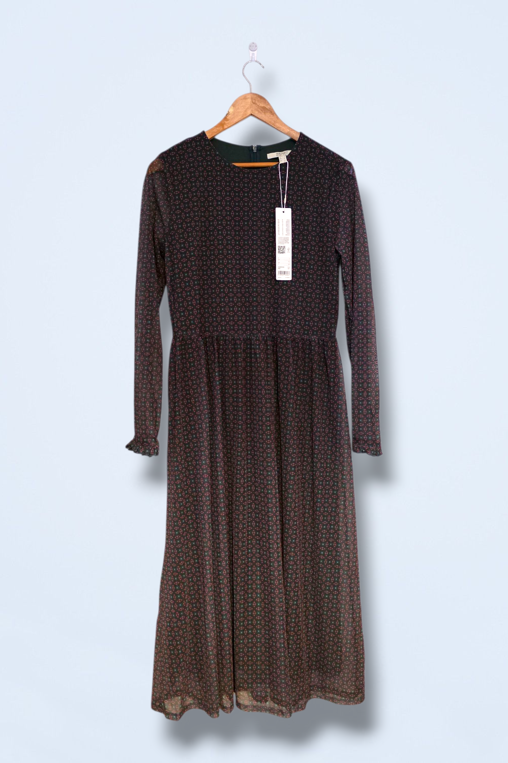 Esprit Long Maxi Printed Dress Autumn Winter New Size Large