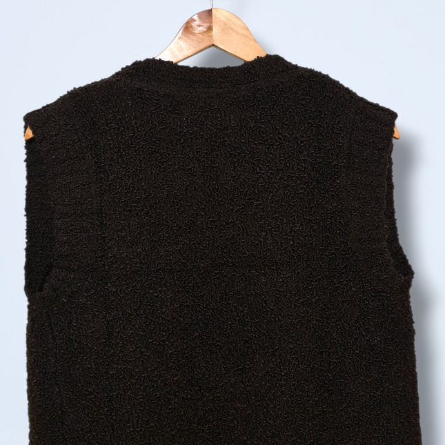 Fat Face – Size Small – Lena Knit Waistcoat – Chocolate Brown