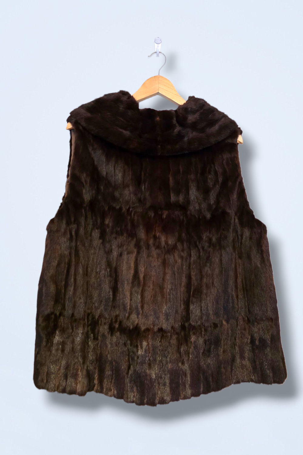 Faux Fur Ermin Mink-style Gilet Waist Coat Hook & Eye