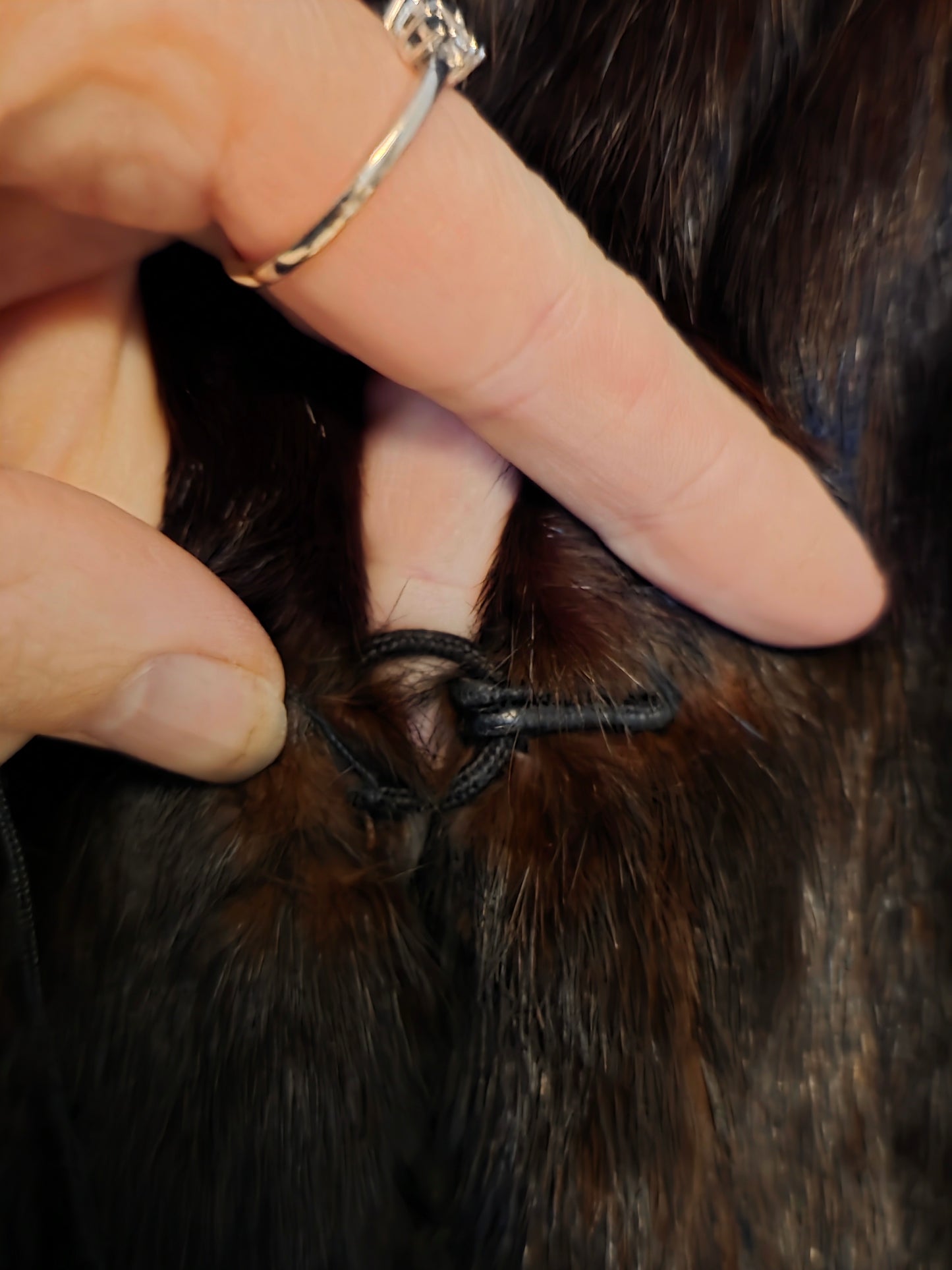 Faux Fur Ermin Mink-style Gilet Waist Coat Hook & Eye