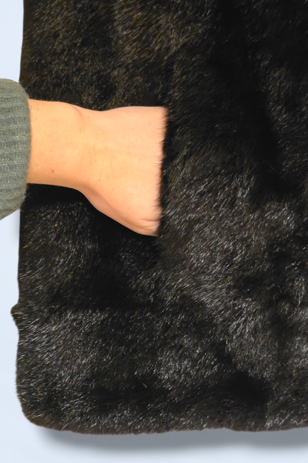 Faux Fur Vintage Hook & Eye Gilet Waist Coat with Pockets