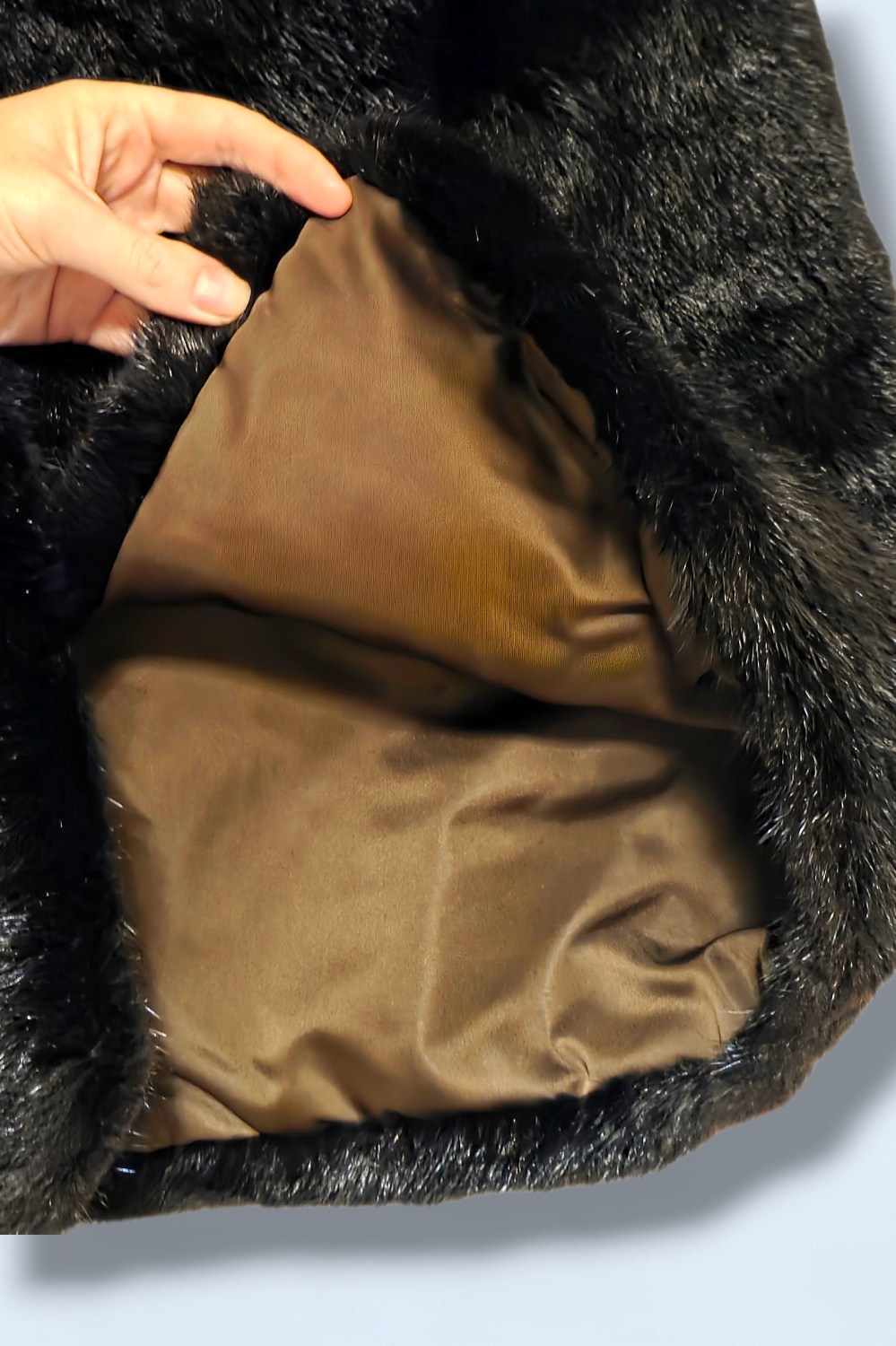 Faux Fur Vintage Hook & Eye Gilet Waist Coat with Pockets