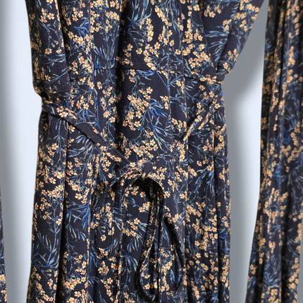 Feather & Bone – Size 3 – Blue & White Floral Wrap Dress