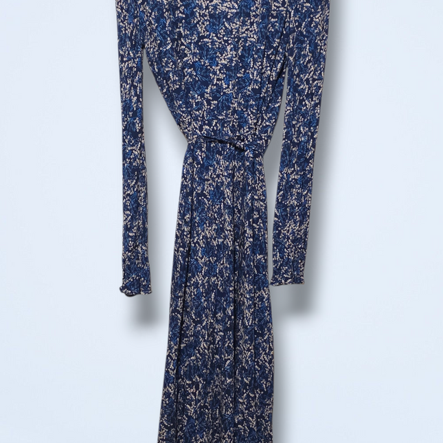 Feather & Bone – Size 3 – Blue & White Floral Wrap Dress