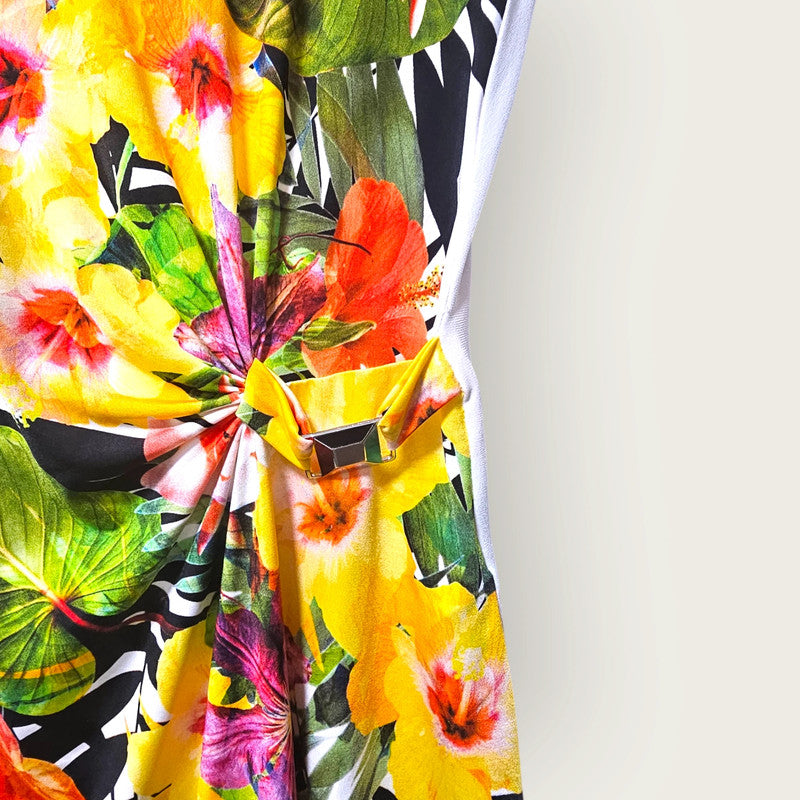 Floral Printed Blouse | Wallis UK 12 | Tiered/Tied Front