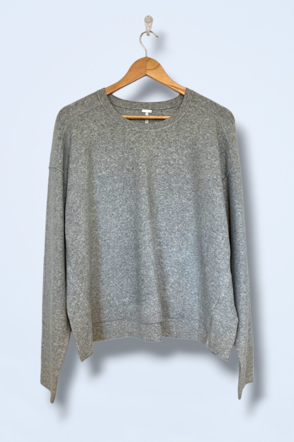 Free People Heather Grey Size Small Knitted Jumper
