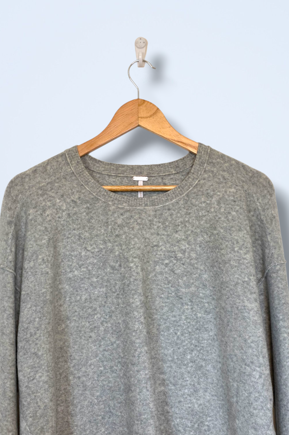 Free People Heather Grey Size Small Knitted Jumper