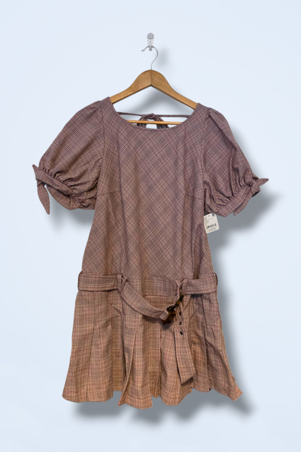 Free People Sevi Plaid Mini Dress New Size Large