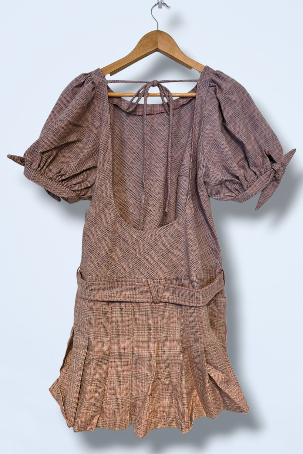 Free People Sevi Plaid Mini Dress New Size Large