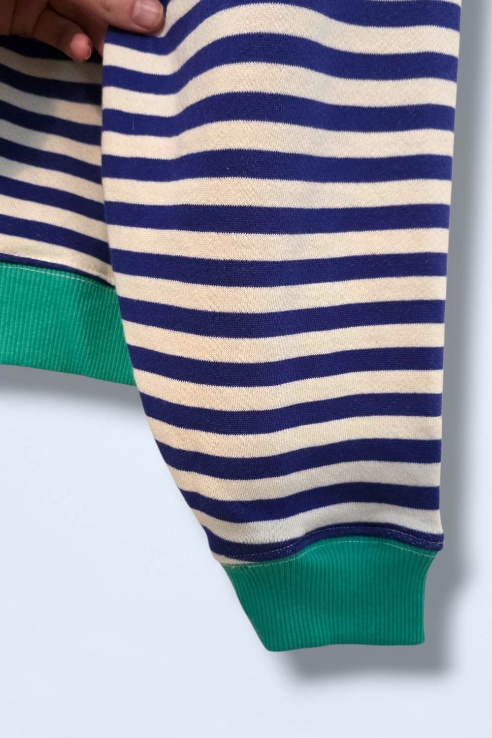 Blue White Green Striped Oversized Jumper Free People XS